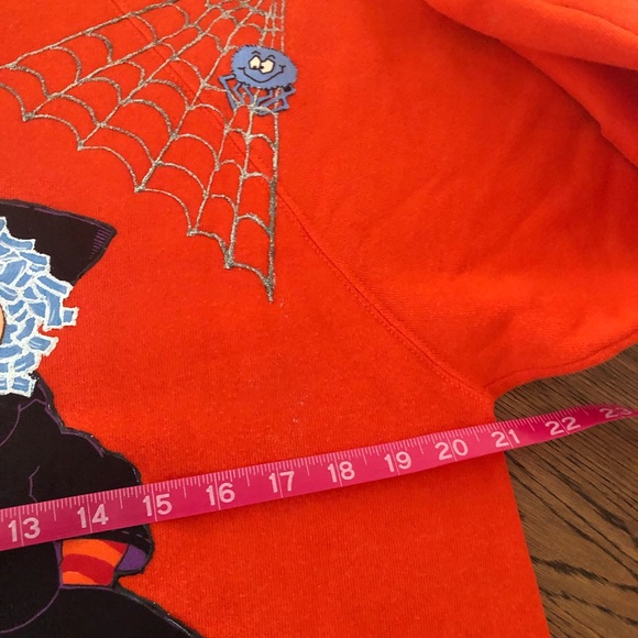 Vintage Jerzees Halloween Witch Cat Crewneck Sweatshirt - Picture 8 of 11